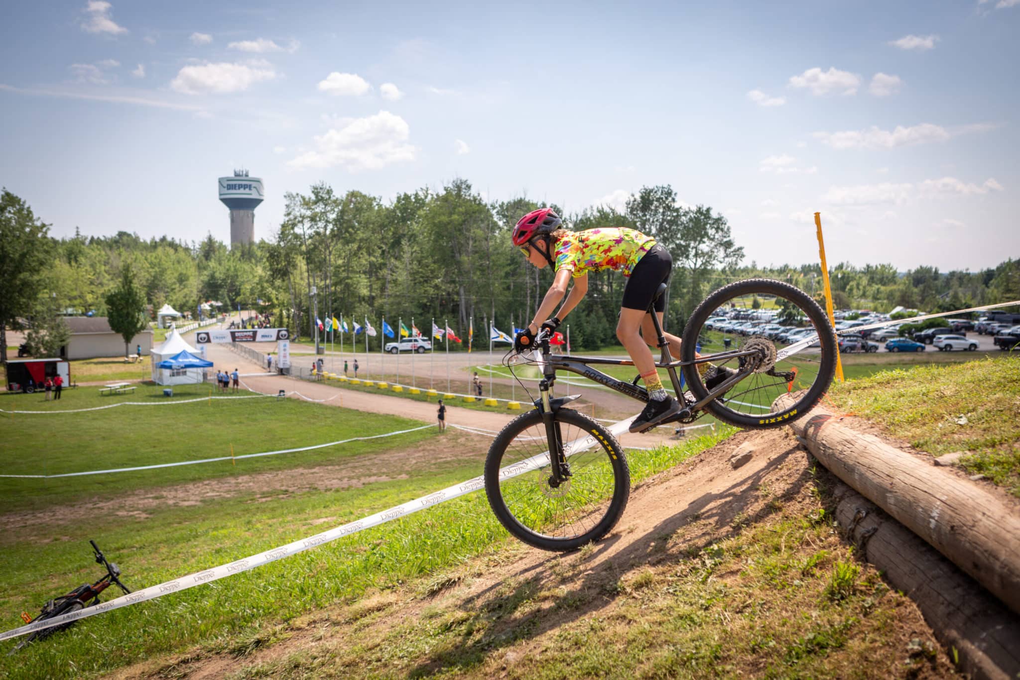 Kid biking on the trails